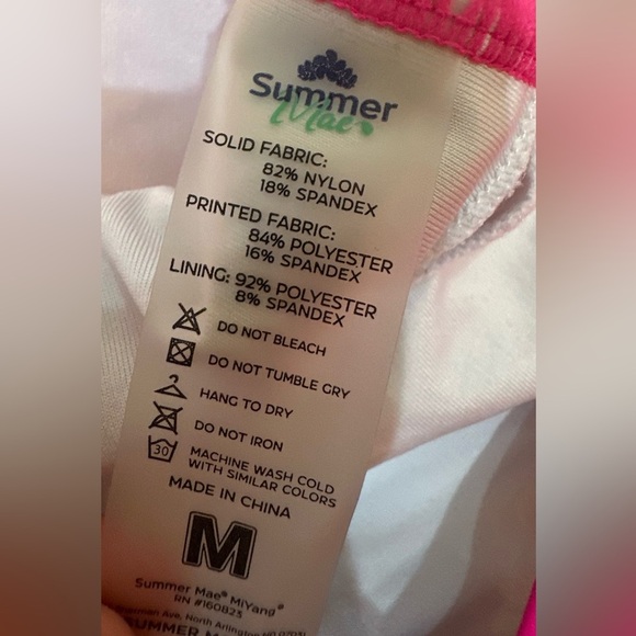 Summer Mae Hot Pink One-Piece Swimsuit Ocean View Size M Barbiecore Vibes!! - Picture 4 of 12